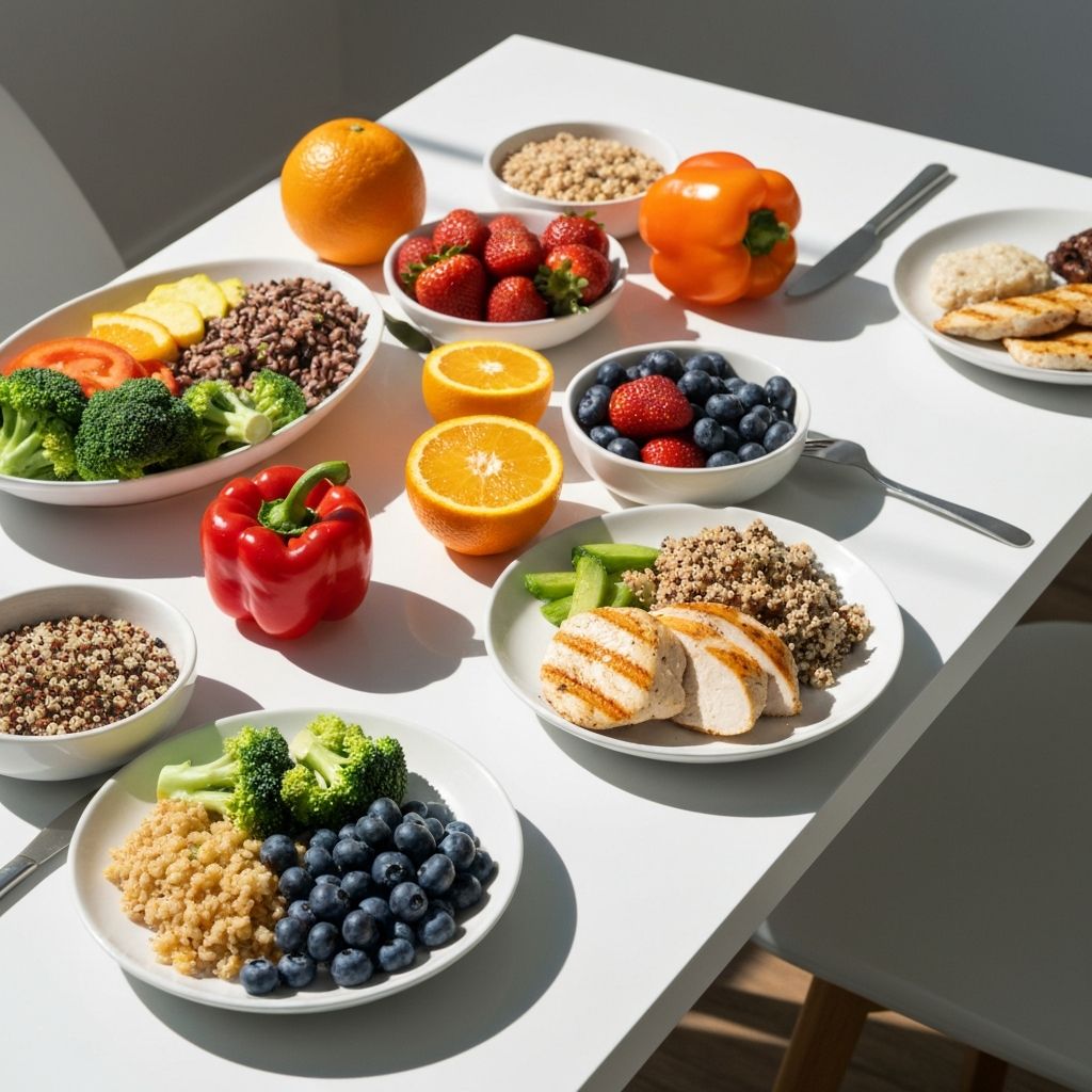 Balanced healthy meal