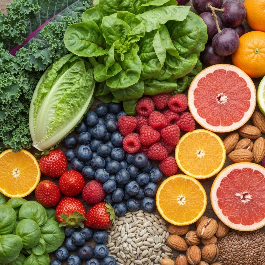 Colorful produce rich in micronutrients